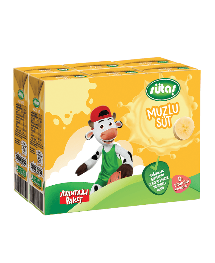 SÜTAŞ MUZLU SÜT 6X180 ML