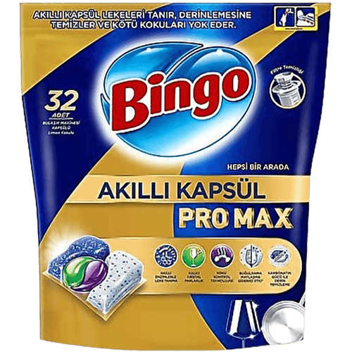 BİNGO AKILLI BULAŞIK KAPSÜLÜ PRO MAX 32Lİ