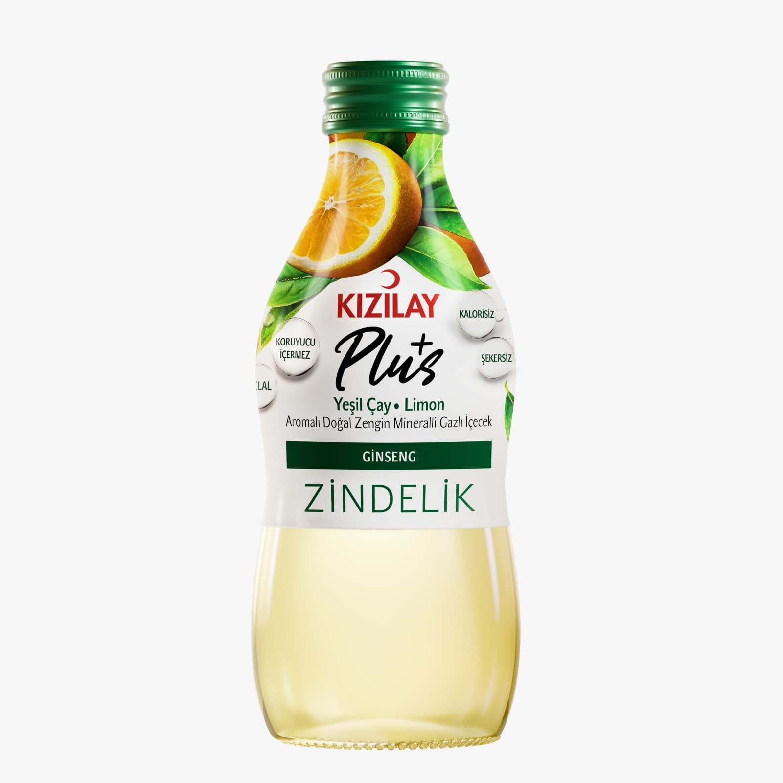 KIZILAY PLUS MADEN SUYU YEŞİL ÇAY&GİNSENG 200 ML
